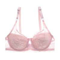 Fengqque Women's French Sexy Gathering Large Size Bra Set Ultra